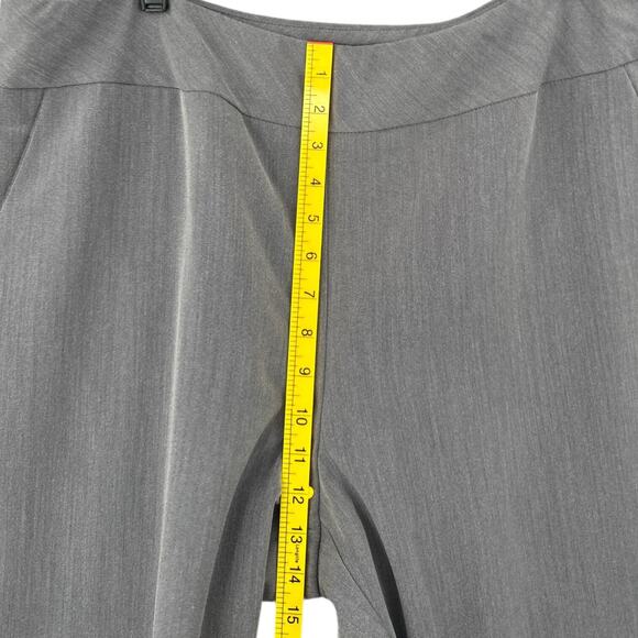 SALON STUDIO Gray Straight Leg Full Length Side Pockets Classic Trousers Size 20 - Picture 6 of 7